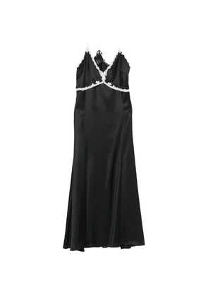 PINKO Albino lace-trim satin dress - Black