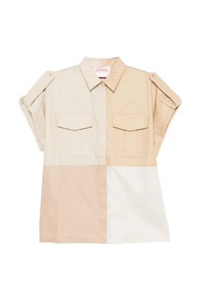 Iceberg patchwork short-sleeve shirt - Neutrals
