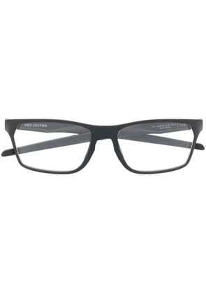 Oakley logo-plaque rectangle-frame glasses - Black