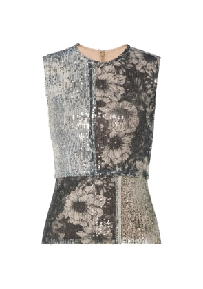 Maison Margiela sequin floral top - Grey