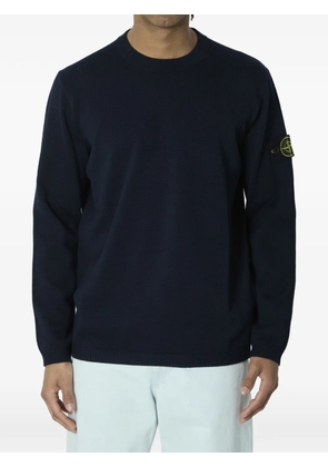 Stone Island micro-stitch cotton sweater - Blue