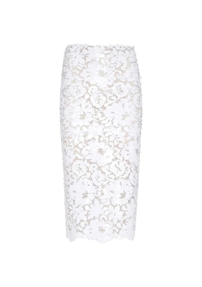 L'Agence Makena sequin-embellished midi skirt - White