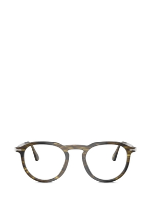 Persol Pier striped round glasses - Brown