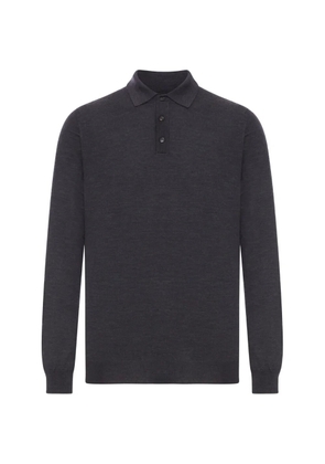 Zanone long-sleeve polo shirt - Grey