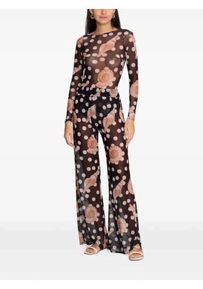 Brigitte Liana seashell-print T-shirt and trousers set - Black