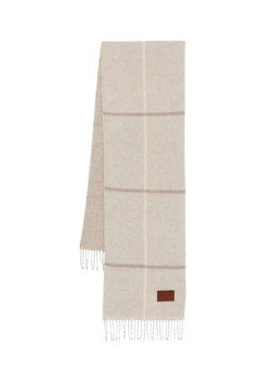The Bridge checked fringed scarf - Neutrals