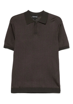Emporio Armani knitted polo shirt - Brown