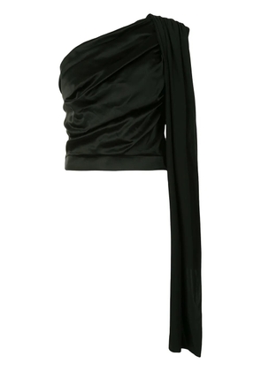 Materiel one-shoulder draped blouse - Black