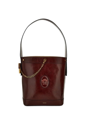 Versace Pivot leather bucket bag - Brown