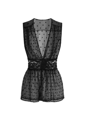 Dolce & Gabbana lace polka-dot top - Black