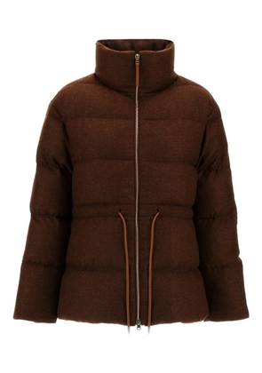 Herno high-neck quilted jacket - Brown