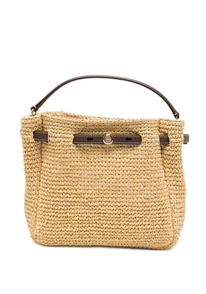 Tory Burch Romy straw bucket bag - Neutrals