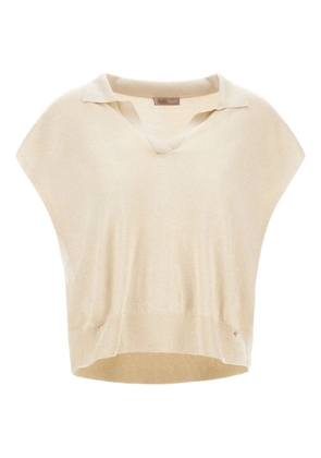 Herno logo-charm polo top - Neutrals