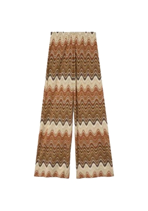 MC2 Saint Barth wave-pattern raschel-knit trousers - Brown