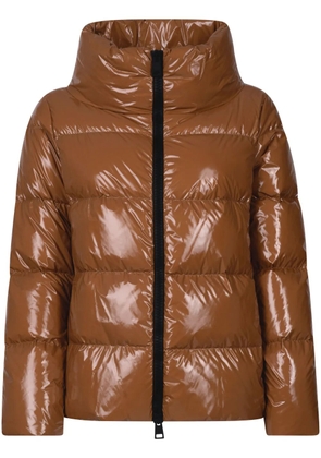 Herno zipped puffer jacket - Brown