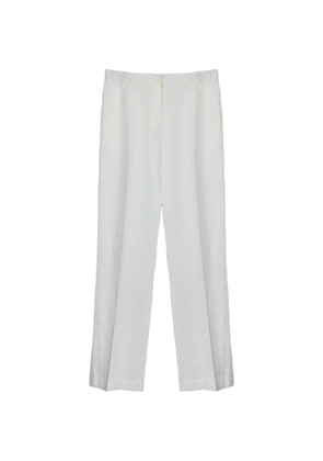 Purotatto linen wide-leg trousers - White