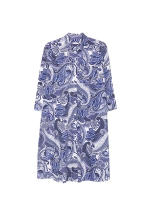 Robert Friedman paisley-print midi shirt dress - Blue
