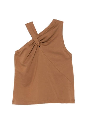 SOLOTRE twisted-strap top - Brown