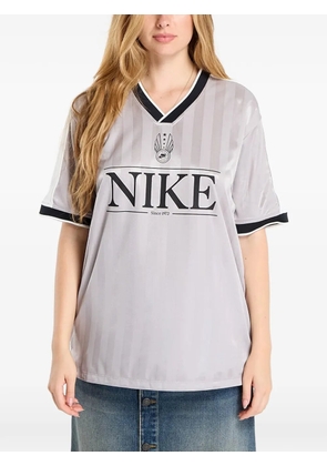 Nike V-neck logo-print T-shirt - Grey