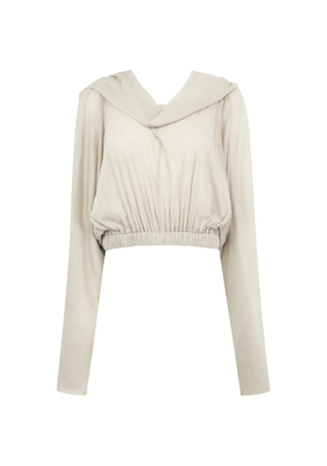 Rick Owens cropped hoodie - Neutrals