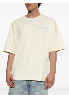 Alexander McQueen logo-print T-shirt - Neutrals
