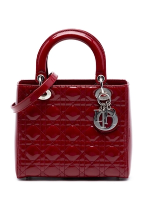 Christian Dior Pre-Owned 2014 Medium Patent Cannage Lady Dior satchel - Red