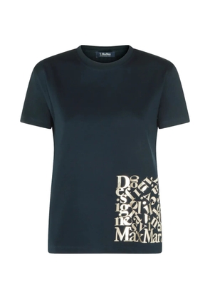 'S Max Mara graphic cotton T-shirt - Blue