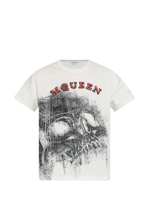 Alexander McQueen skull-print logo T-shirt - White