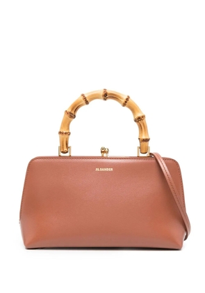 Jil Sander Goji Square bamboo mini bag - Brown