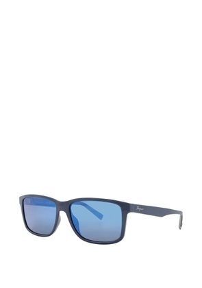 Ferragamo rectangle-frame sunglasses - Blue
