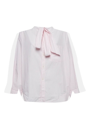 Balenciaga Pre-Owned striped tie-neck shirt - Pink