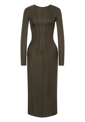 Alberta Ferretti seam-detailed pencil dress - Green