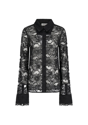 Sportmax floral-lace shirt - Black