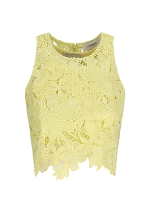 Sportmax macramé top - Yellow