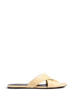 KHAITE Liria Flat Sandal in Butter Glazed Leather - Neutrals