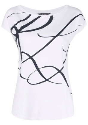 Lauren Ralph Lauren oversized logo print top - White