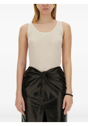 Saint Laurent scoop-neck tank top - Neutrals