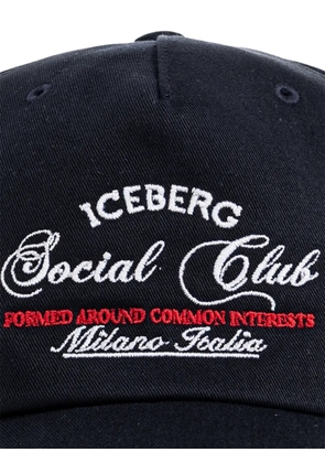 Iceberg embroidered-logo baseball cap - Blue