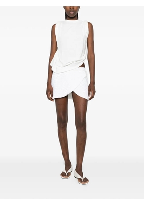 Oséree sequin-embellished wrap mini skirt - White