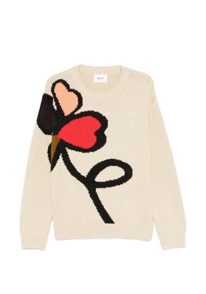 NN07 Todd floral-intarsia sweater - Neutrals