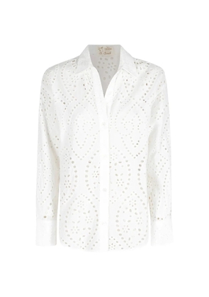 MC2 Saint Barth Cristal broderie anglaise shirt - White