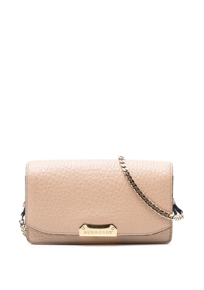 Burberry Pre-Owned 2000-2017 Textured Leather Madison Wallet On Chain crossbody bag - Neutrals