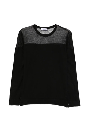 Georgina Brandolini Dea semi sheer-panel top - Black