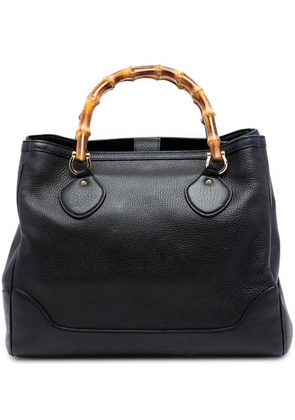 Gucci Pre-Owned 2016-2026 Medium Leather Bamboo Diana tote bag - Black