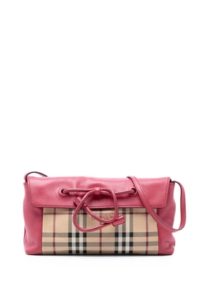 Burberry Pre-Owned 2000-2017 Haymarket Check Coated Canvas Leah crossbody bag - Pink