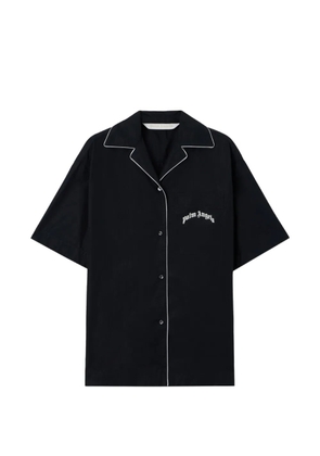 Palm Angels curved-logo bowling shirt - Black