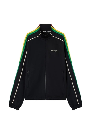 Palm Angels logo striped track jacket - Black