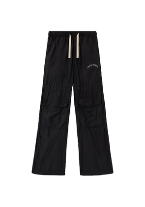 Palm Angels logo drawstring cargo trousers - Black