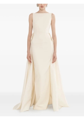 NISSA backless bow-detail dress - Neutrals