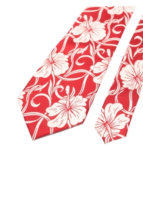 Drôle De Monsieur floral-print tie - Red